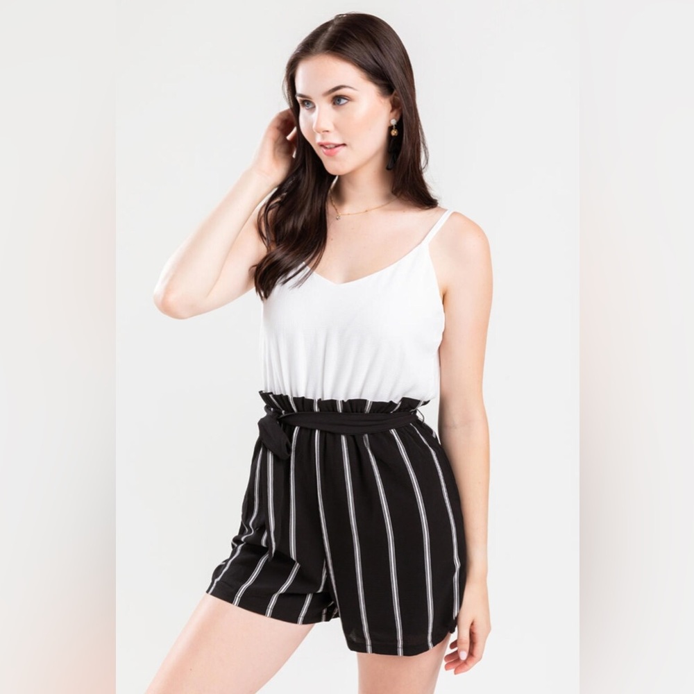 Black and white romper